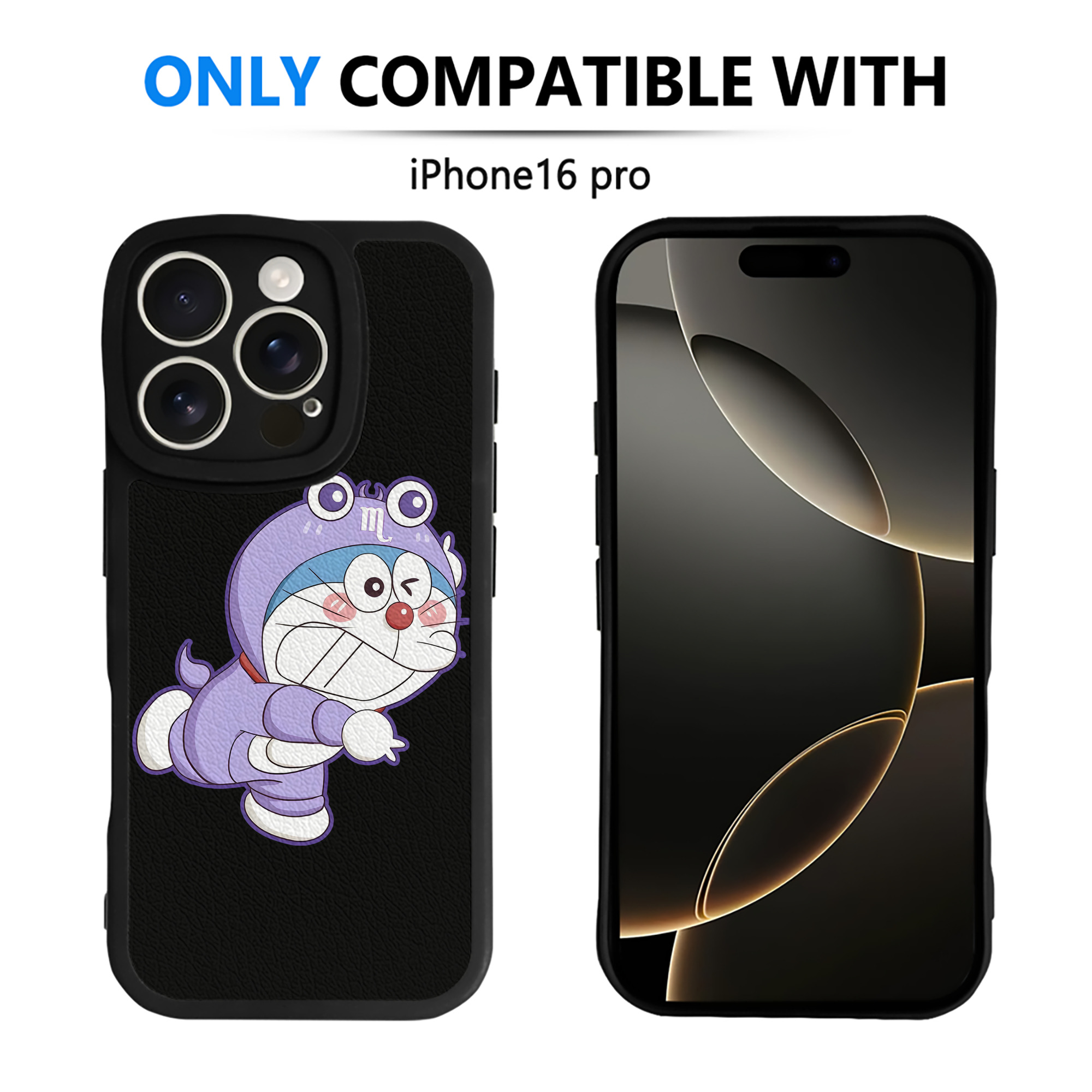 （画像用） ドラえもん Doraemon 【iPhone 16シリーズ対応】シリコンスマホケース（レザー調） 材質：シリコン